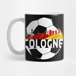 Cologne Germany Euro 2024 football—White text Mug